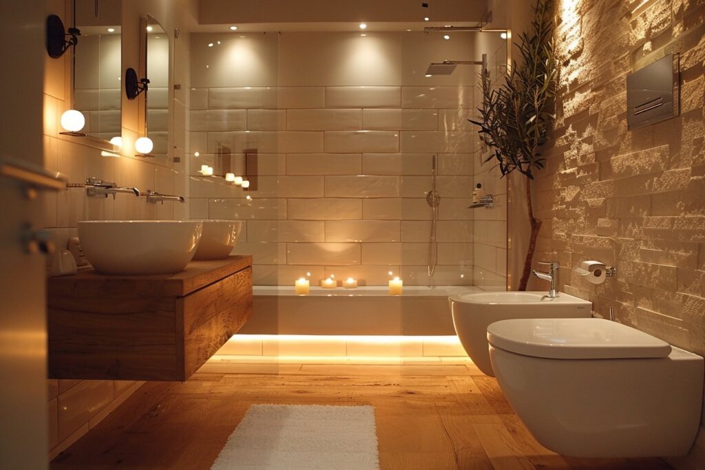 Optimisation de l’éclairage dans une salle de bain de 5m² avec des spots