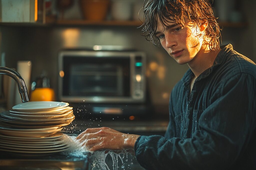 Faire la vaisselle à la main : consommation d&rsquo;eau et d&rsquo;électricité