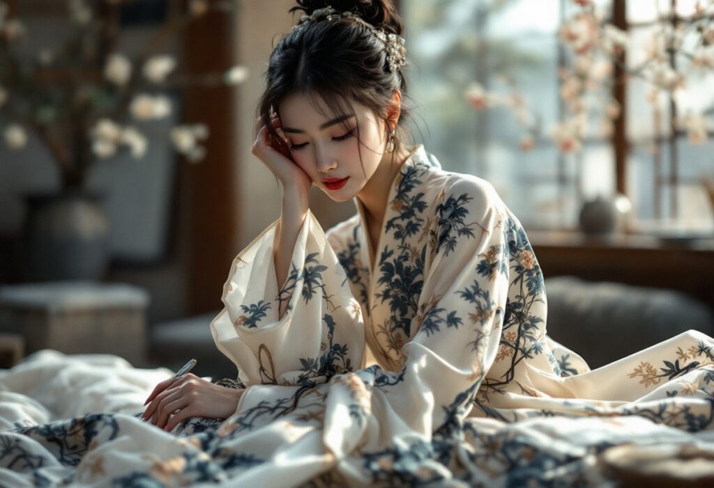 Quand la mode s&rsquo;inspire de l&rsquo;art : les robes chinoises et l&rsquo;estampe vivante