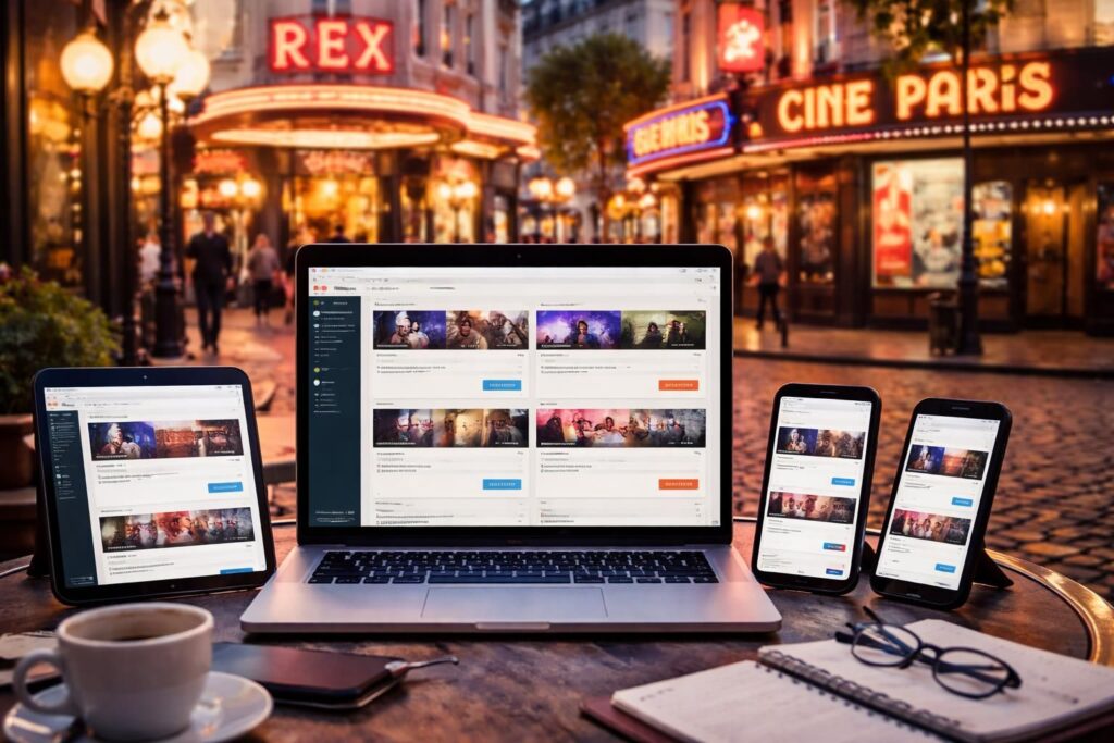 Plateformes de billetterie avec Eventbrite, Weezevent et Ticketmaster pour cinémas parisiens