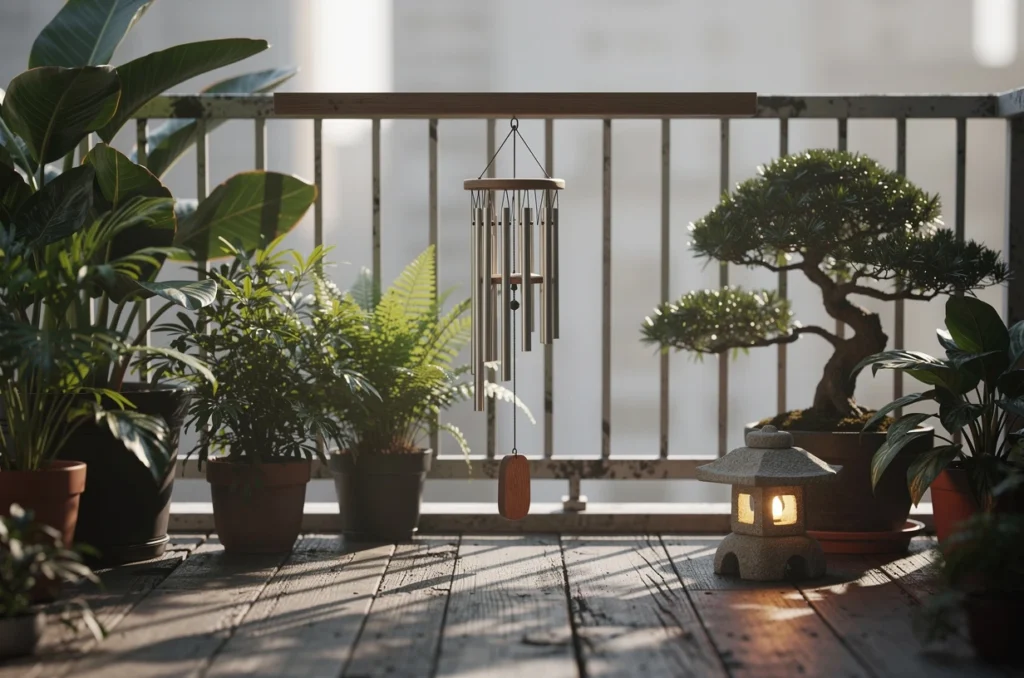 Transformer un balcon ordinaire en refuge zen grâce à un carillon à vent bien choisi